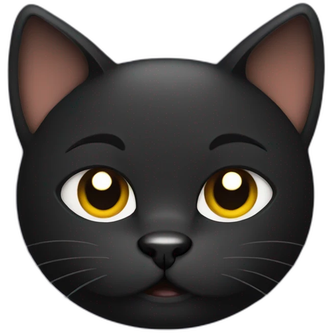 sleepy black cat emoji