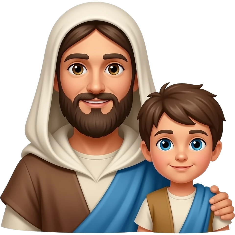 Prophet Abraham and his son Isaac emoji