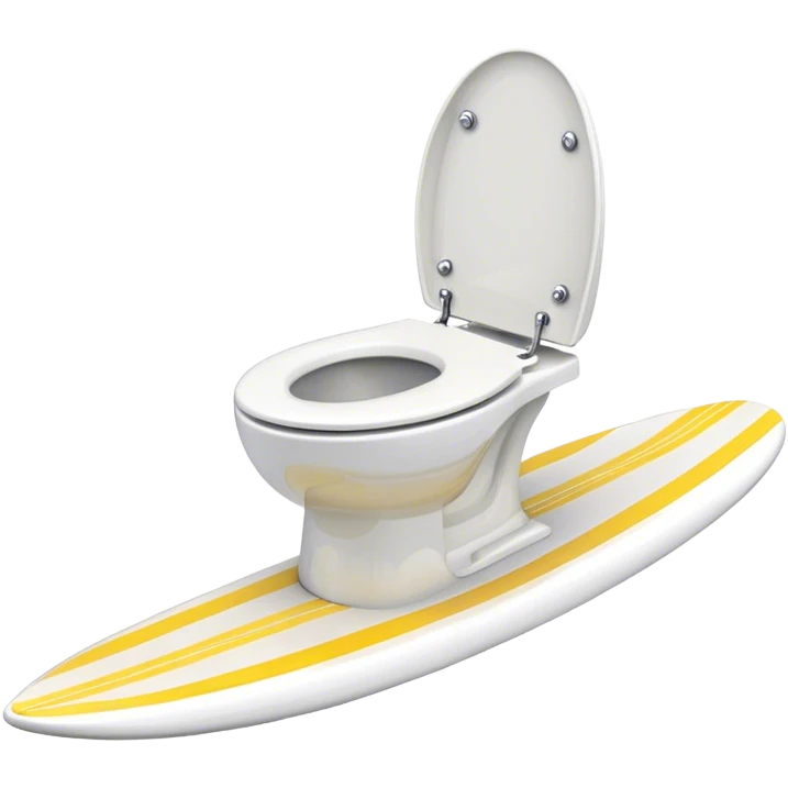 Skibidi toilet on a surfboard emoji
