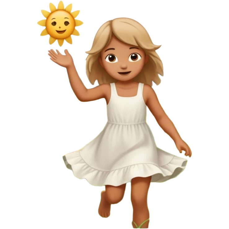 Little girl frolicking in a field emoji