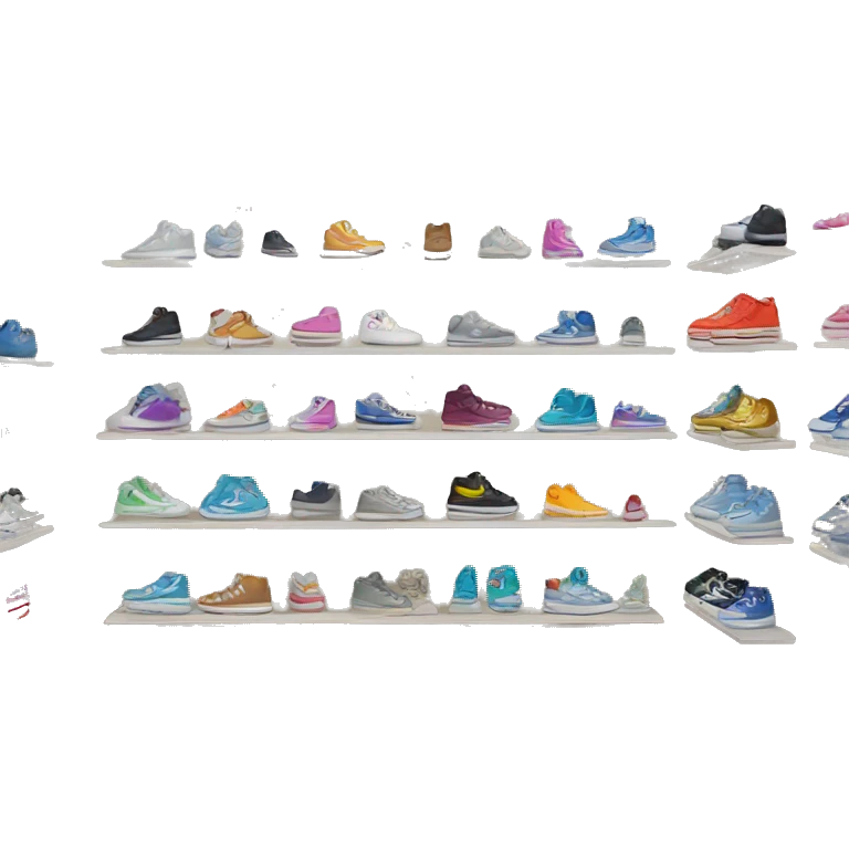 shop with a lot of brands of sneakers emoji