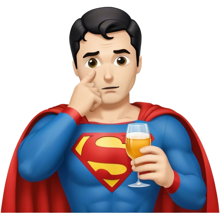 Drunk Superman  emoji