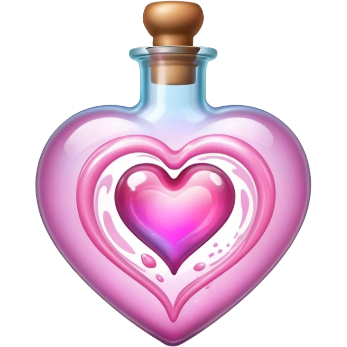 pink love potion in heart bottle emoji