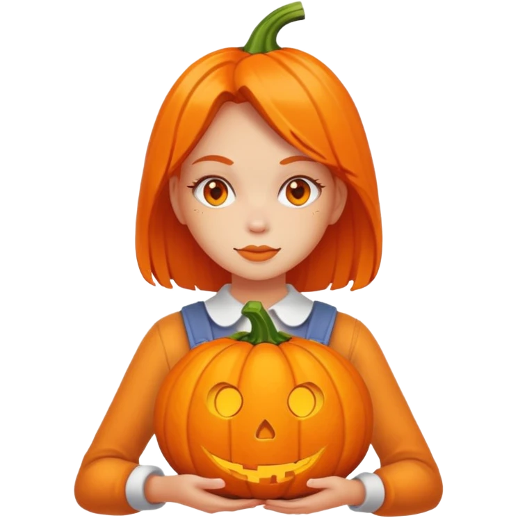 a pumpkin girl emoji