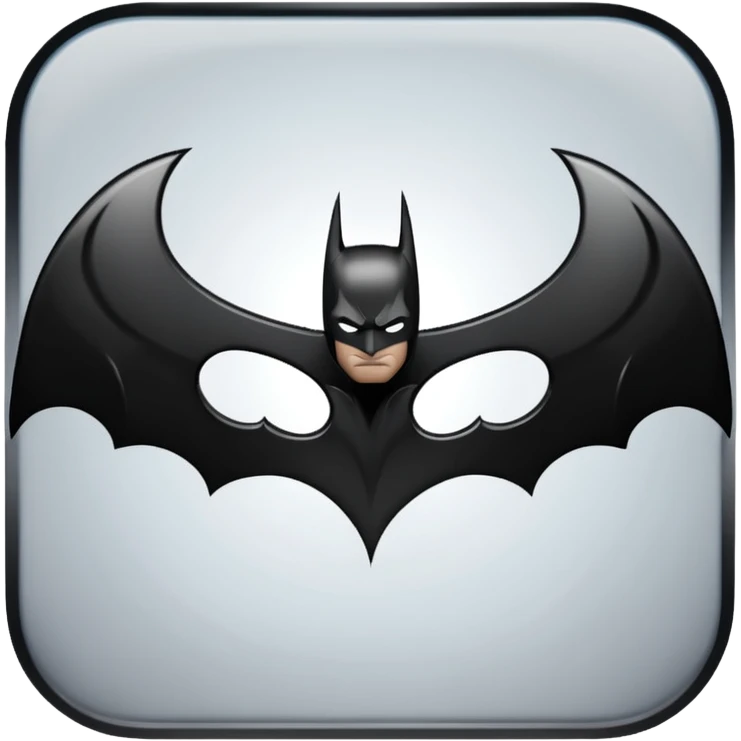 Batman logo Full black no face only logo emoji