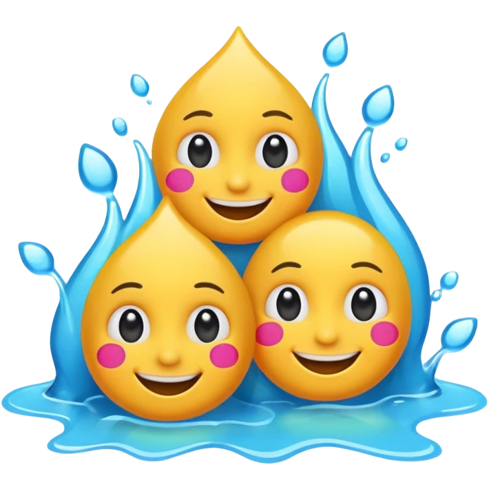 Smily faces with squirts emoji