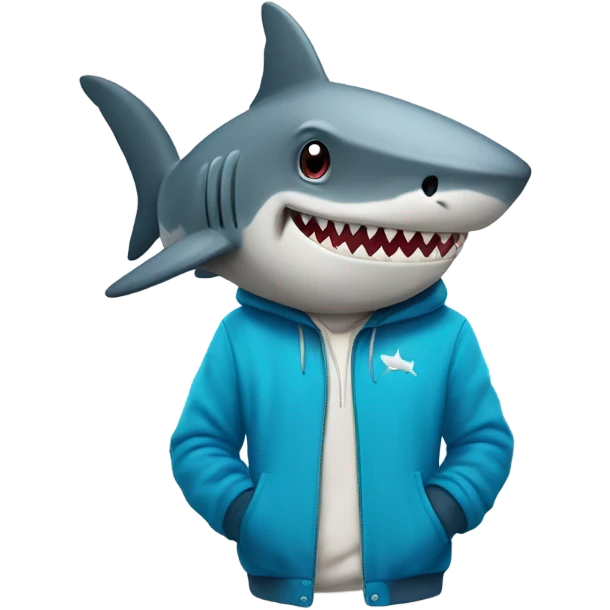 Shark with hoodie emoji