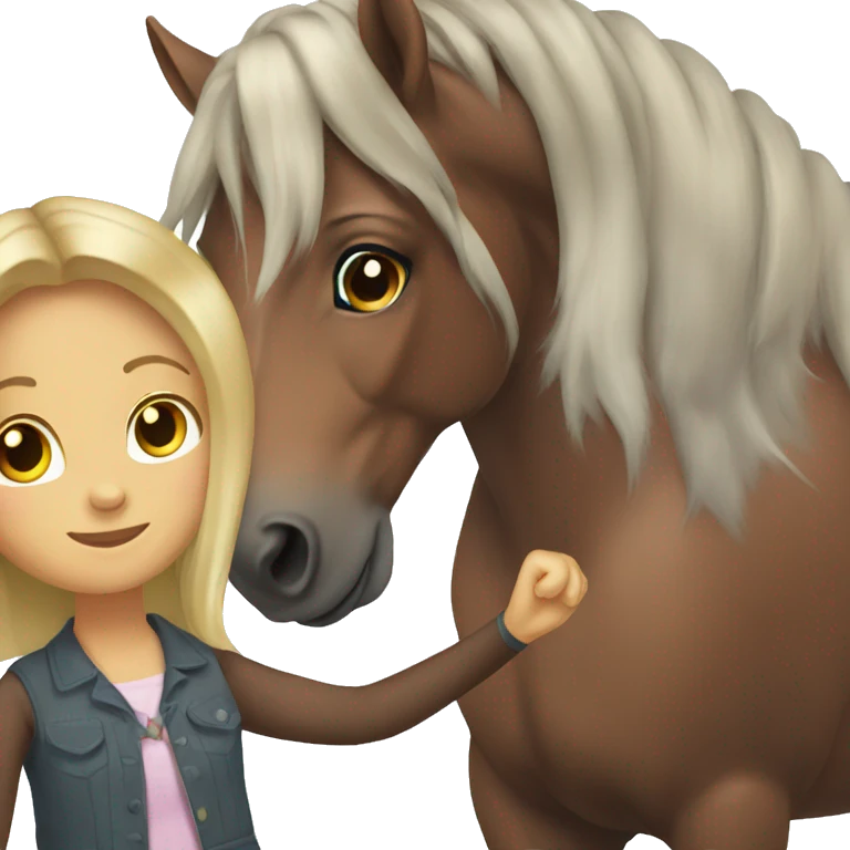 Horse with girl emoji