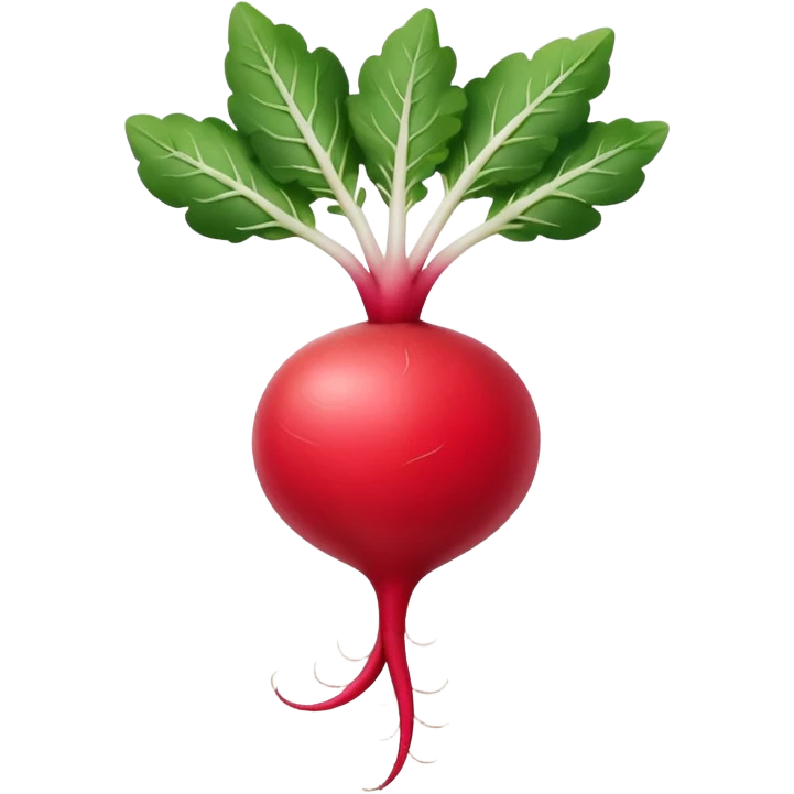 radish UK plant with a bit of white on the bottom of the radish emoji