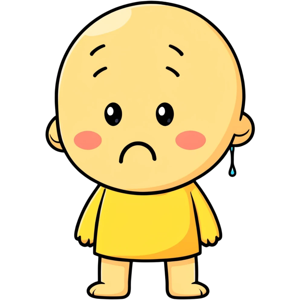 sad crying character emoji