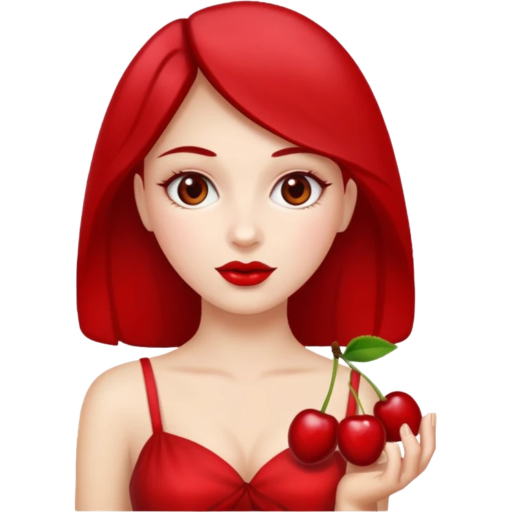 Makea woman with big cherries emoji