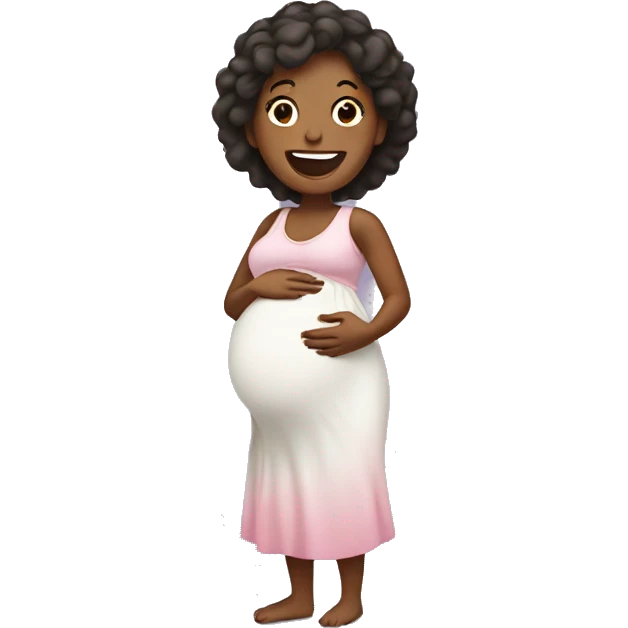 Pregnant woman celebrating emoji