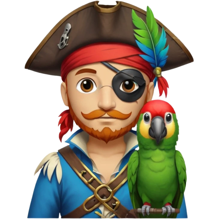 pirate and parrot emoji