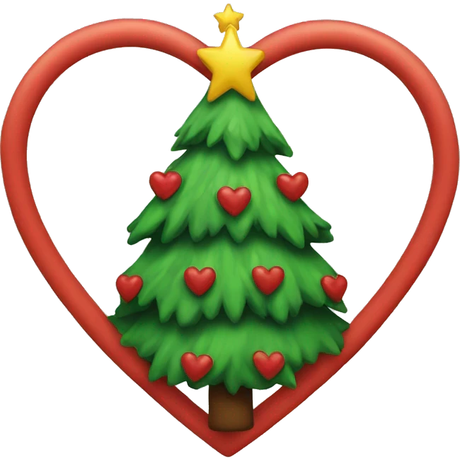 Christmas tree heart emoji