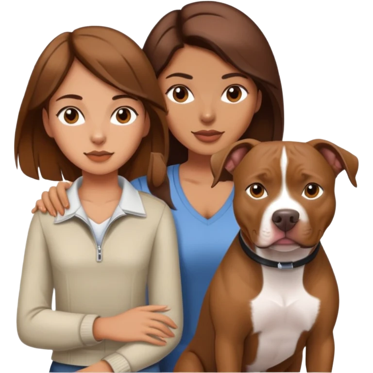  Girl with brown hair with a pitbull emoji