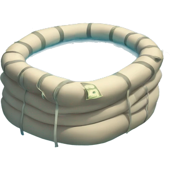 Swimmong pool full of money emoji