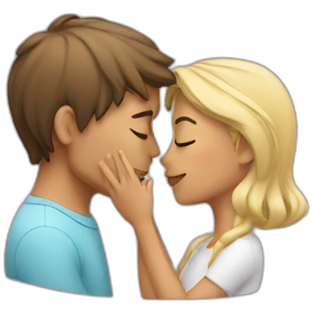 kiss on head  emoji