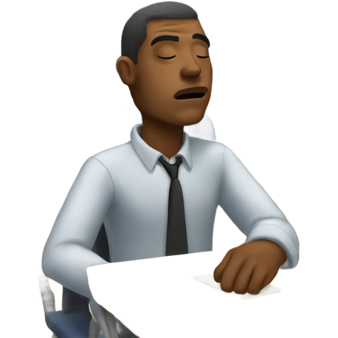 Man sleeping bored in class  emoji