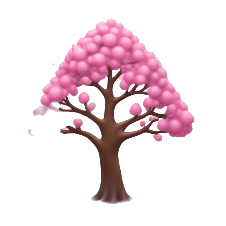 árbol de Navidad rosa con la estrella rosa  emoji
