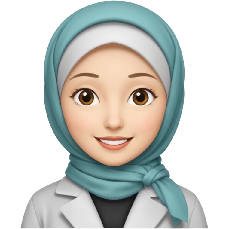 Hijab white coat emoji