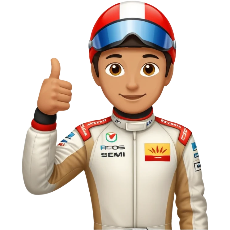 f1 driver gives a Thumbs up emoji