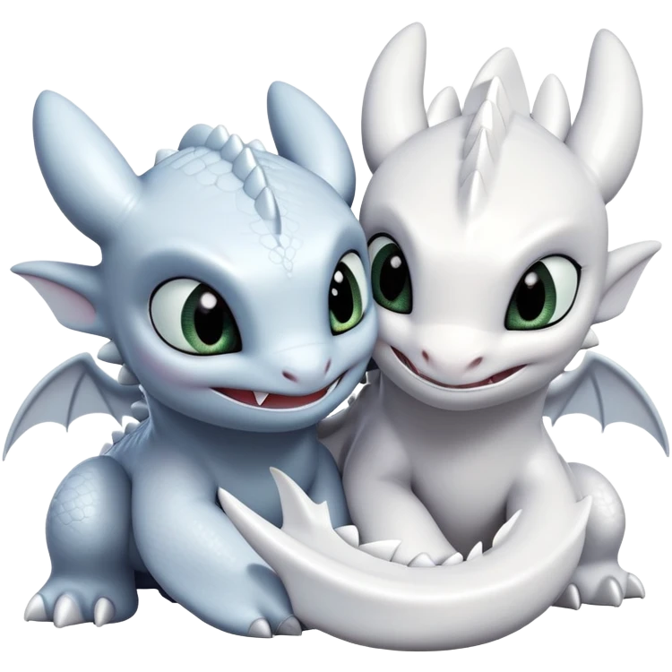 toothless and light fury emoji
