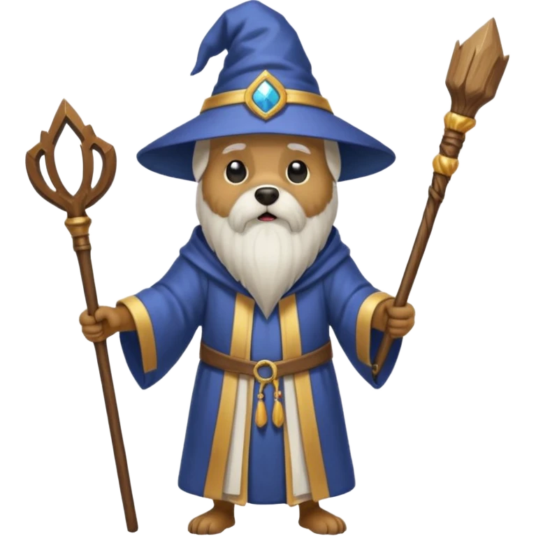 Dog wizard emoji