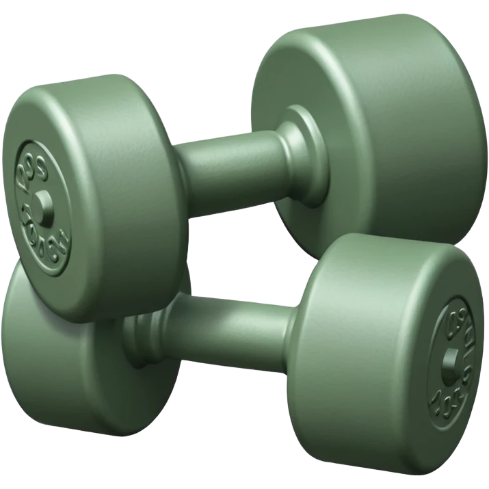 Sage green 5 lb weights emoji