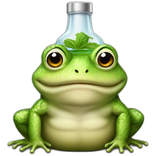 Toad with vodka emoji