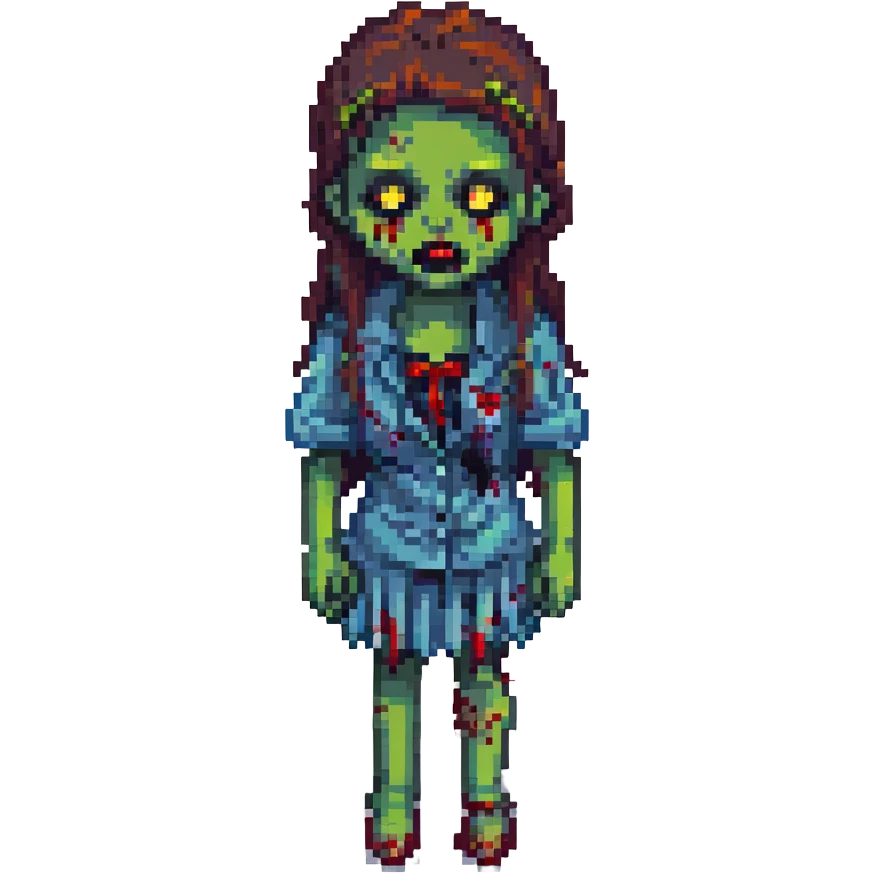 brunette zombie girl emoji