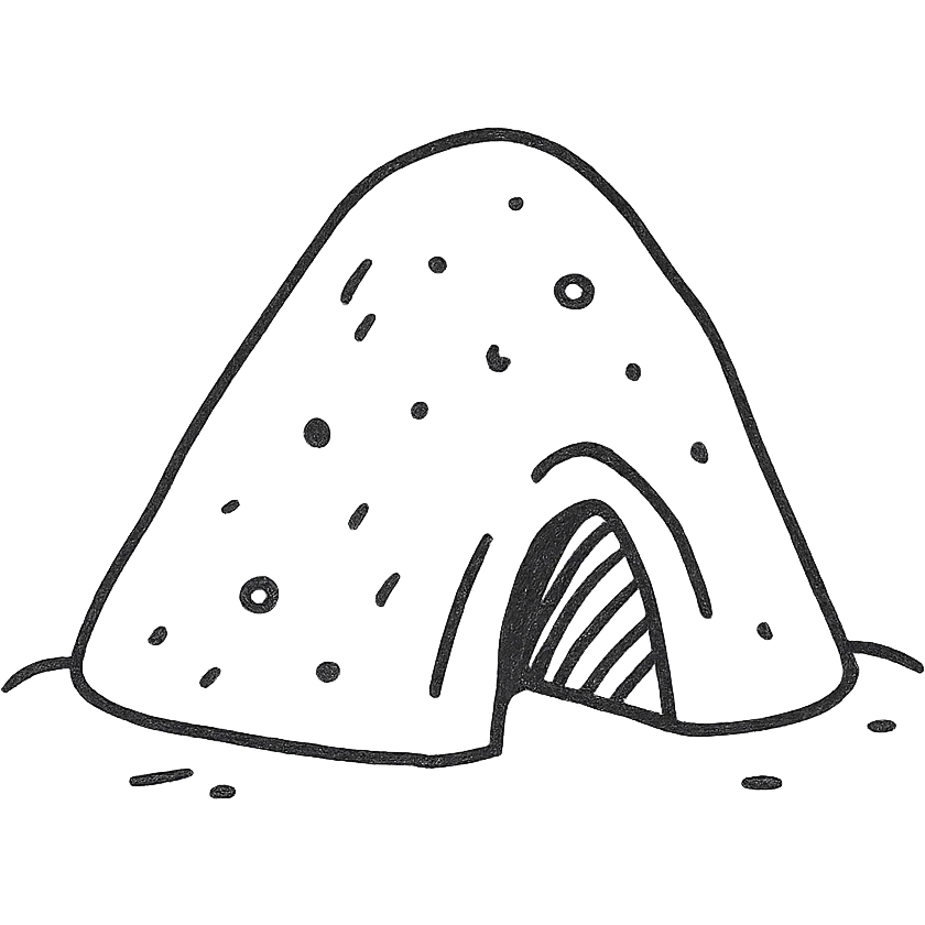 ant hill, hand drawn icon style emoji