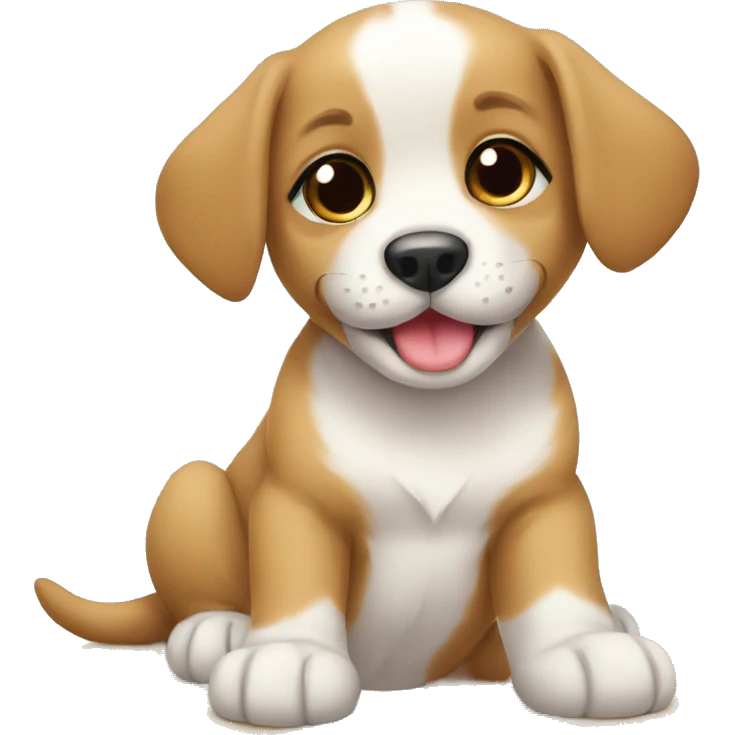 A puppy wishing good morning  emoji
