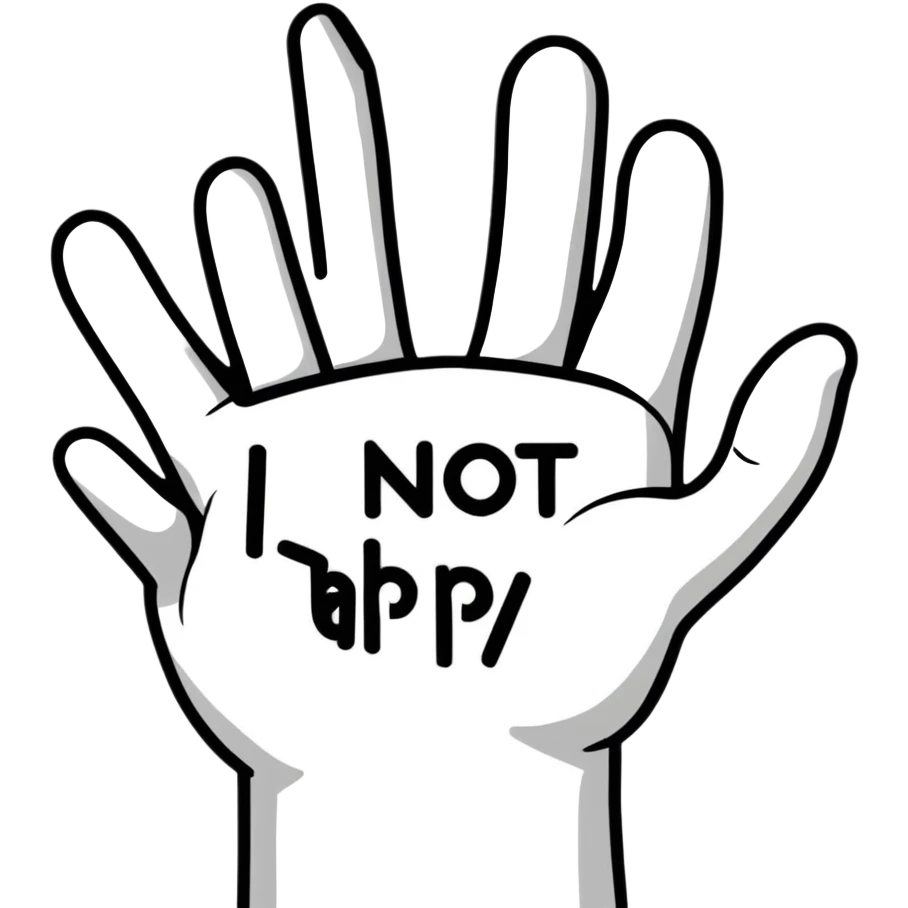 Sign saying not happy emoji