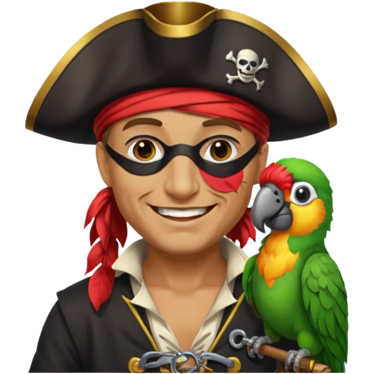 pirate and parrot emoji
