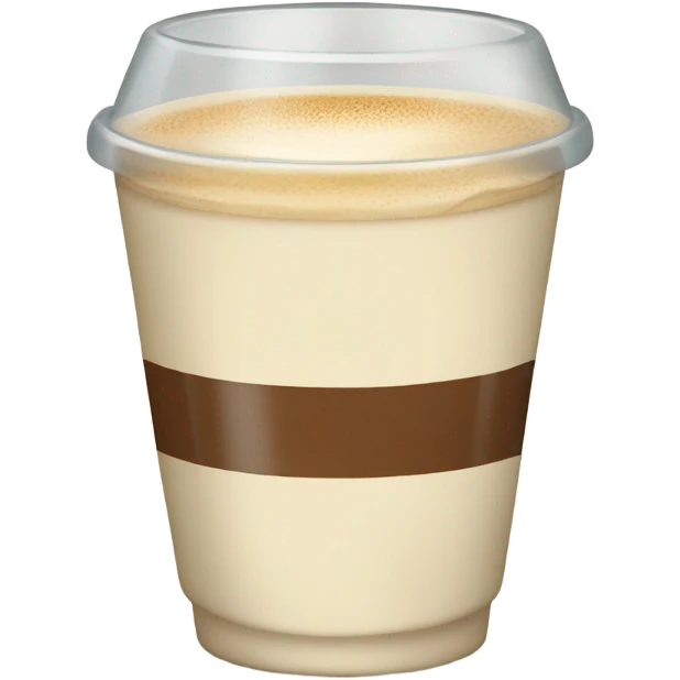 raf coffee in a glass cup no gradient just light cream color emoji