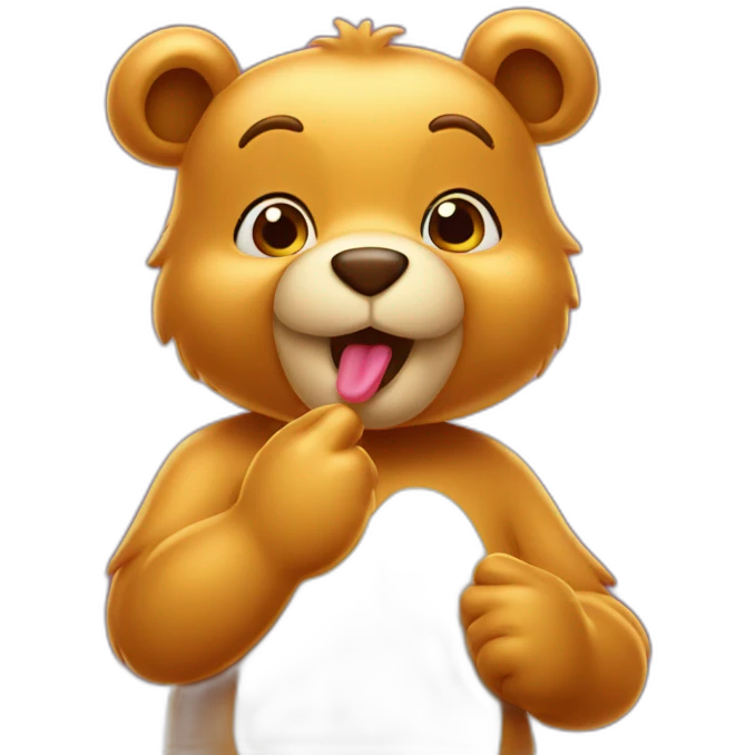 Honey bear blowing kisses emoji