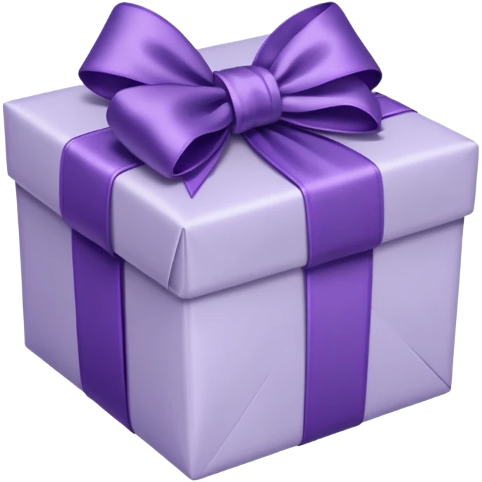 A lavender gift present for a woman emoji