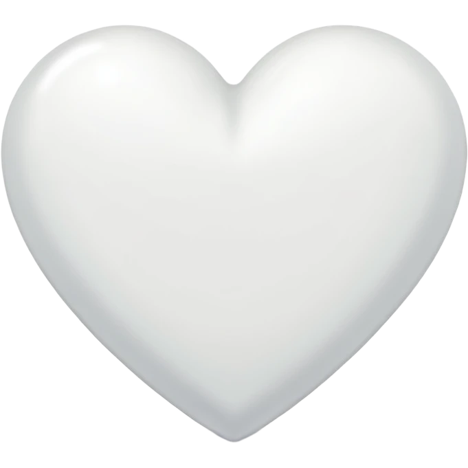white heart with a soft shadow emoji