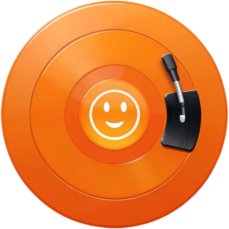  vinyl record orange emoji