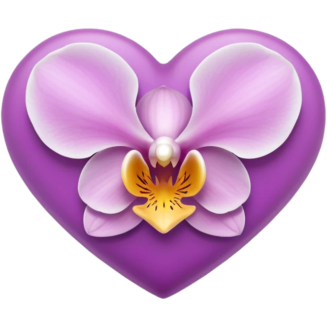 Orchid color heart emoji
