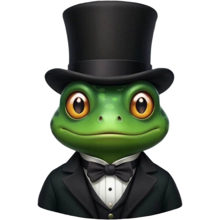 Make a goth frog emoji