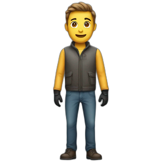 man wearing gloves full body emoji