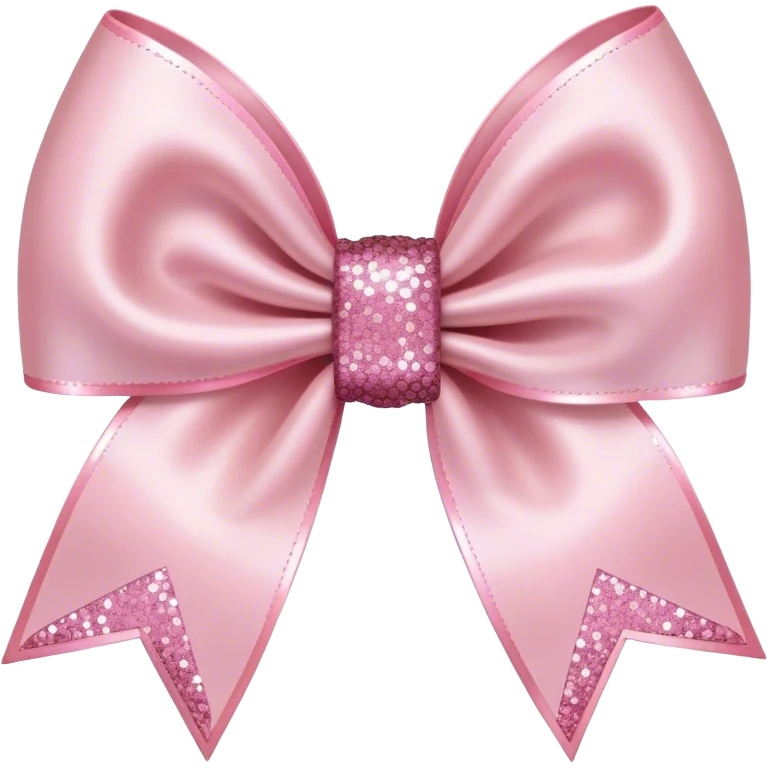 Light pink bow with sparkles  emoji