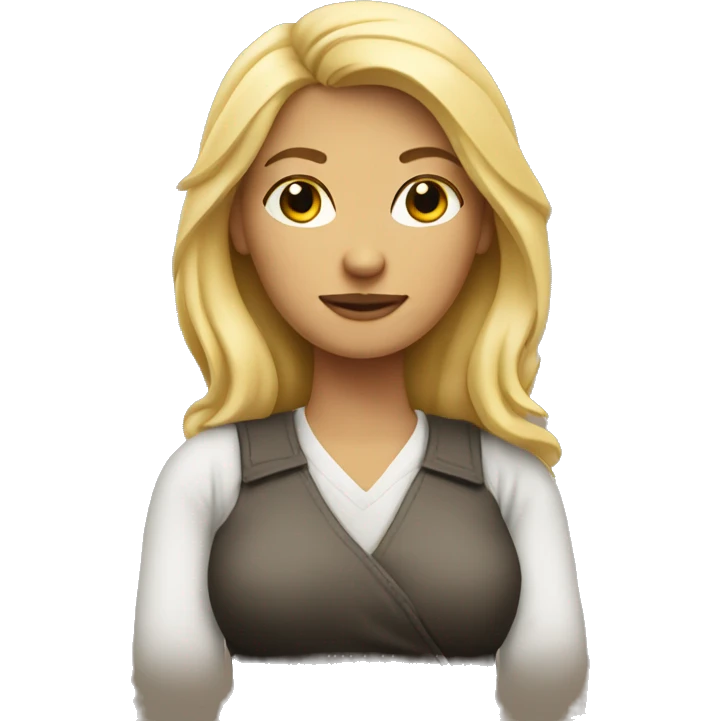 Blonde woman with her arms crossed  emoji