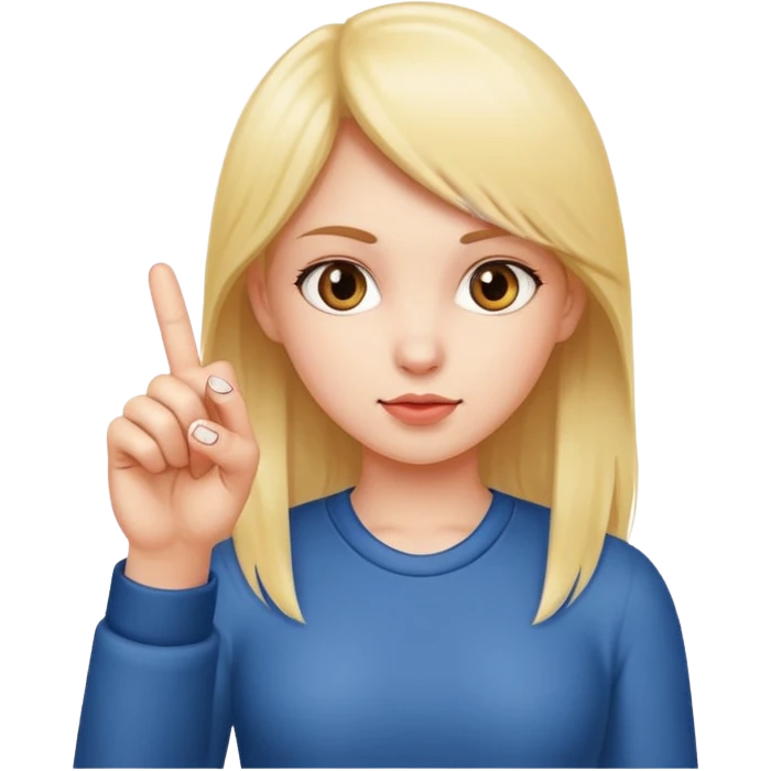 Girl with middle finger  emoji