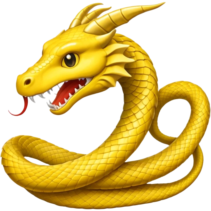 Huge yellow serpent with two wings emoji