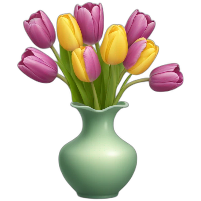 A vase of tulip  emoji