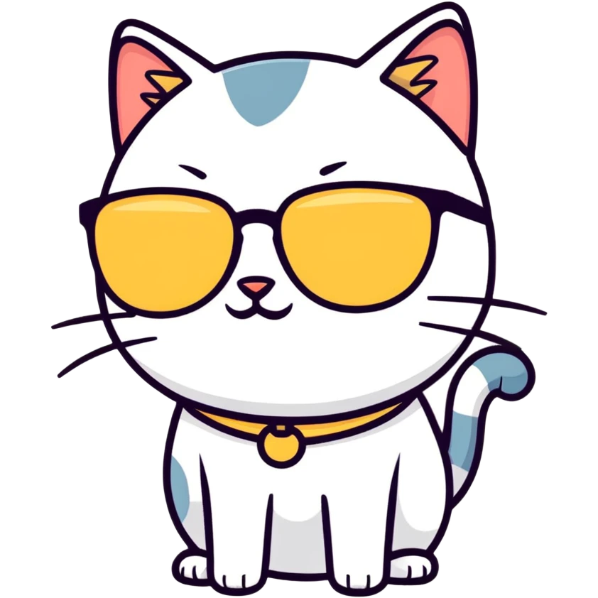 Cat with sunglasses emoji