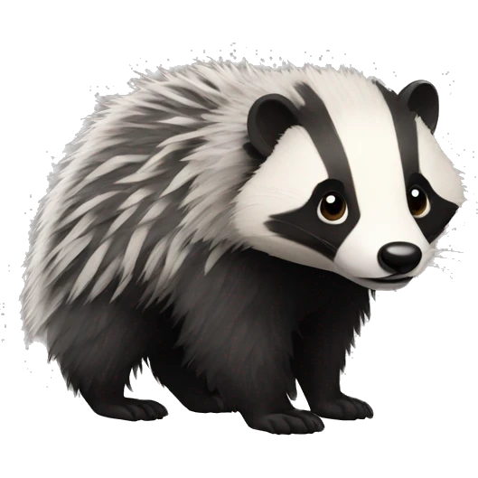 fluffy hairy badger emoji