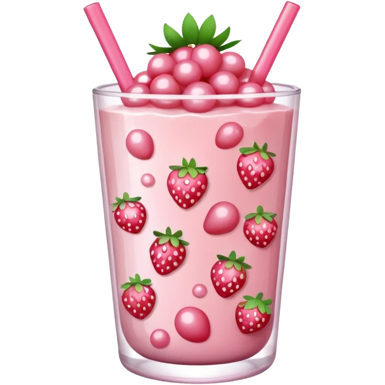 Strawberry Boba emoji